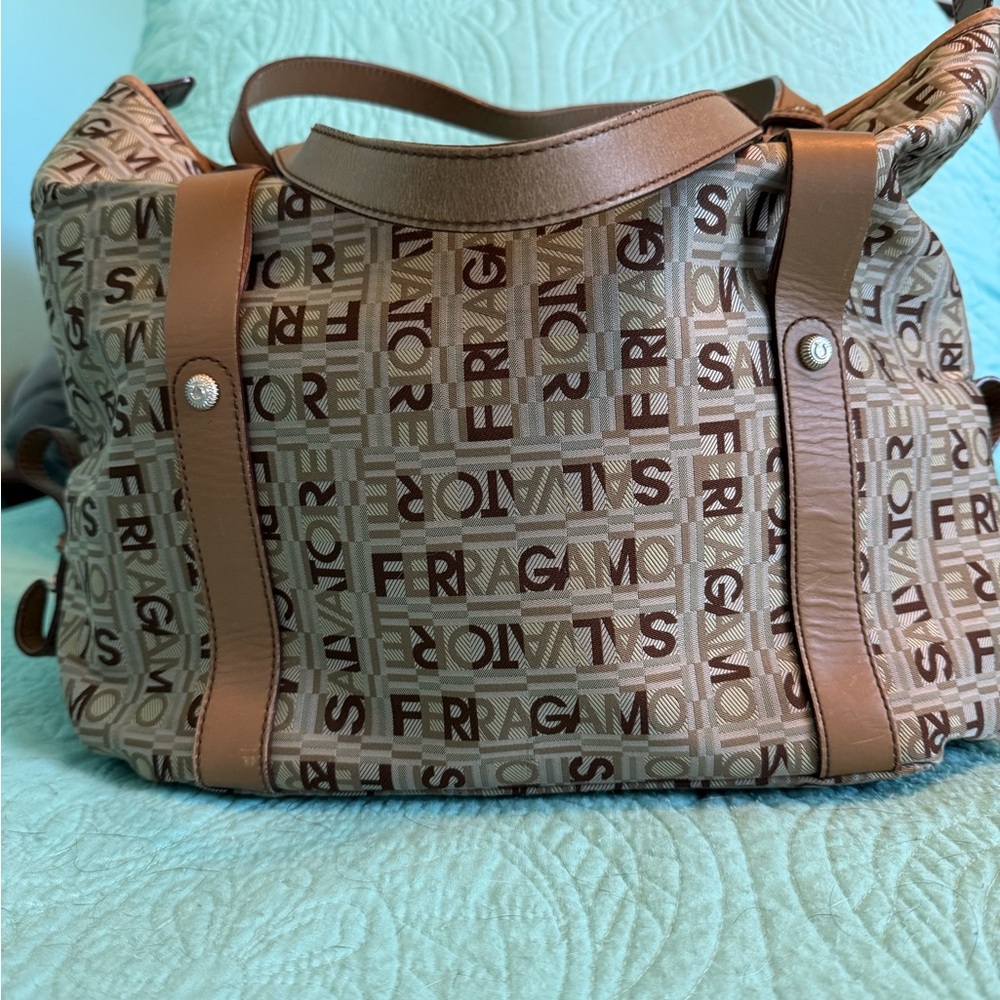 EUC Salvatore Ferragamo Brown Monogram Women's Bag